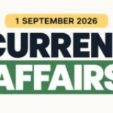 Daily Current Affairs 1 September 2026 | Current Affairs for Competitive Exams